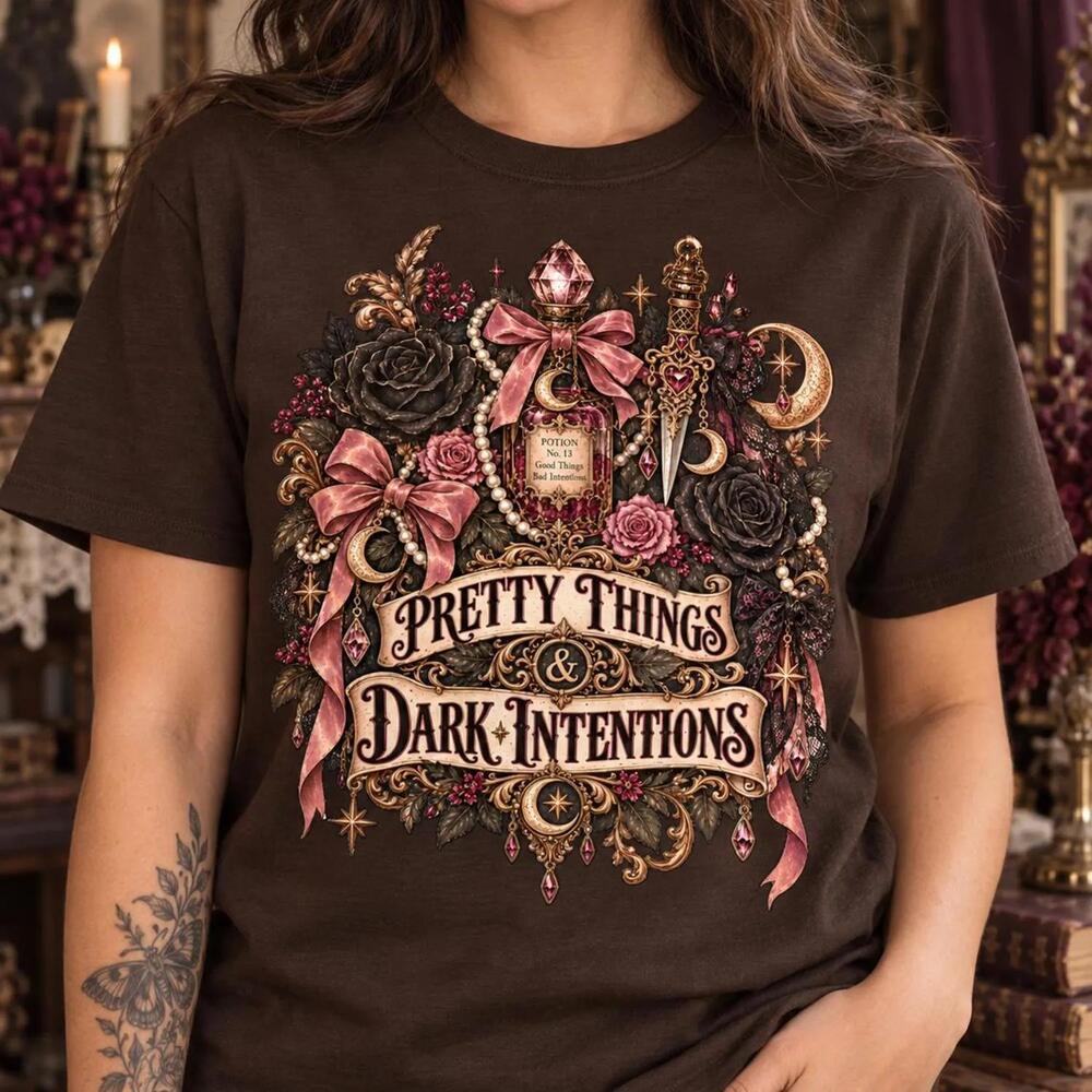 Witchy Halloween Shirt, Pretty Things, Dark Intentions